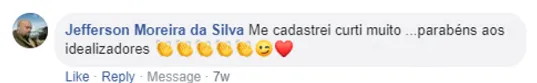 Comentário de membro sobre a comunidade Doein