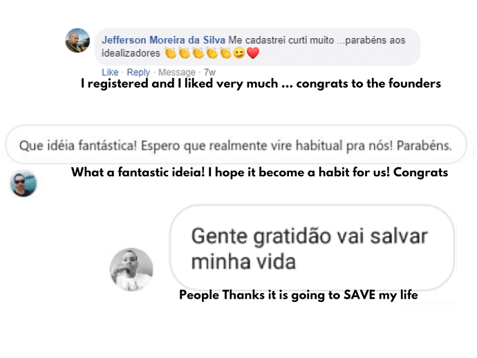 Depoimento de usuário